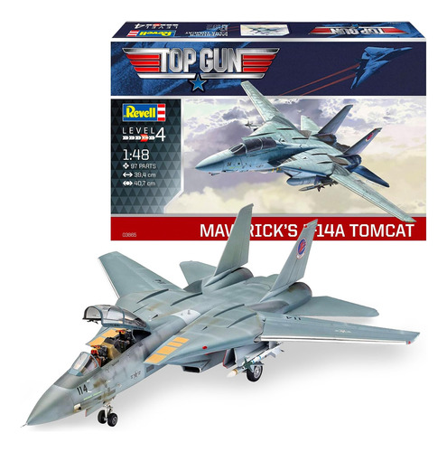 Revell  Maverick F-14a Tomcat Top Gun 1:48 Escala Sin Const.