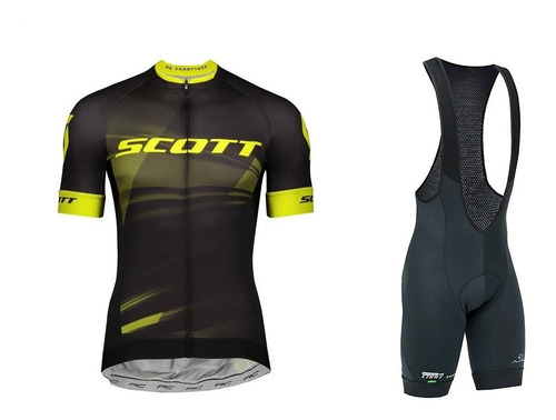 Imagem 1 de 7 de Combo Camisa Ciclismo Scott Rc Pro E Bretelle Mauro Ribeiro