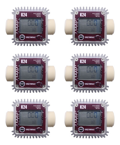 Medidor De Flujo De Combustible De Turbina Lcd K24 Digital 6