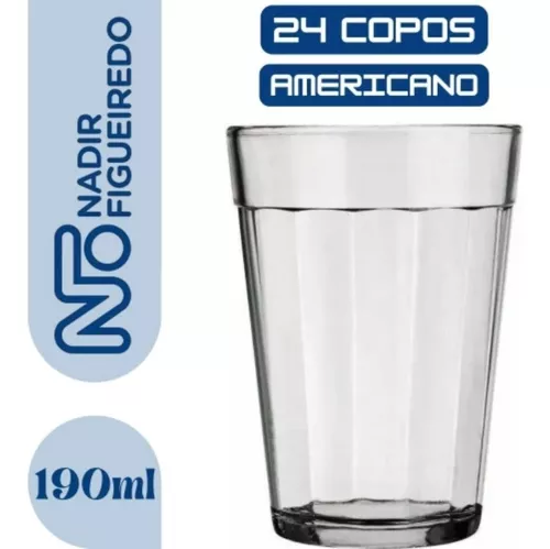 Jogo Copo Americano Lagoinha Tradicional 190ml Com 24 Peças