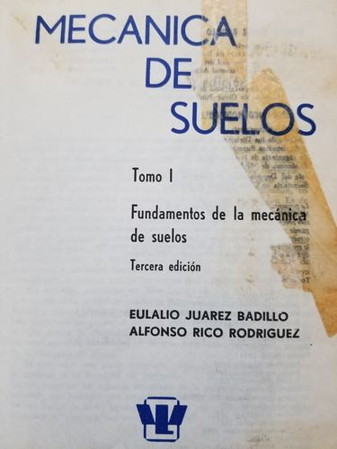 A2 Mecánica De Suelos, Juarez Badillo (Usado)