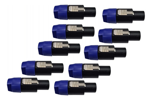 10 Plug Macho Compatible Con Speakon Neutrik