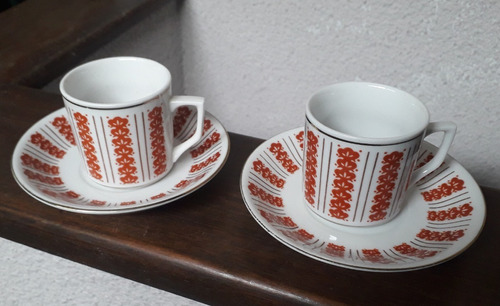 2 Pocillo Cafe Duo 50ml Taza Plato Porcelana Made In China