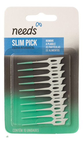 Escova Interdental Needs Slim Picks 10 Unidades