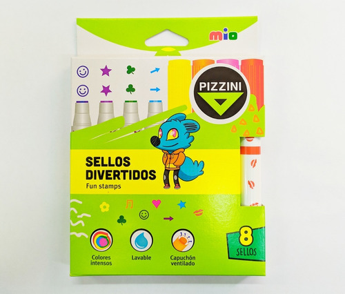 Sellos Divertidos Pizzini X8 Unidades