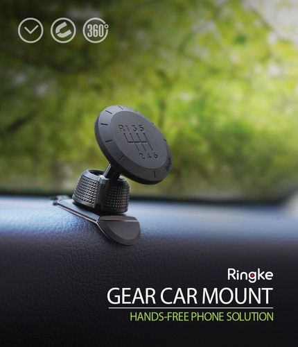 Imagen 9 de 10 de Soporte Celular Auto Magnetico Ringke Gear Car Mount Origina