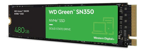 Disco Solido Interno Western Digital Green Sn350 480gb M2 Nvme Ssd Wds480g2g0c