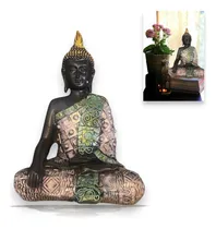 Comprar Estatua De Buda Zen Decorativa Para Interior Y Exterior 30cm Figura Decorativa De Buda Marin Shop Estatua De Buda Detalles De Rosas Estatua Para Interiores 30cm Figura Decorativa De Buda Para Exterior
