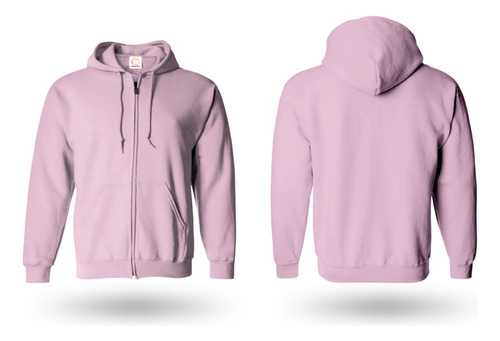 Sweater Con Cierre Rosado Claro Classic