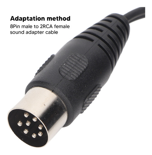 Cable Adaptador Din A 2 Rca De 8 Pines Macho A 2 Conectores