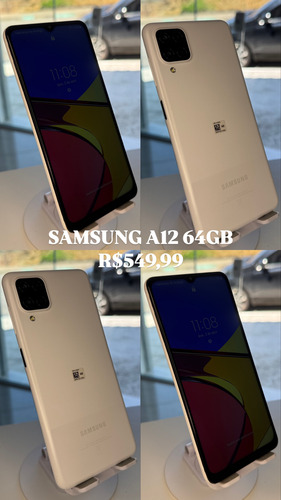 Smartphone Galaxy A12 64gb 4gb Ram Branco Samsung Cor White Branco (Usado)