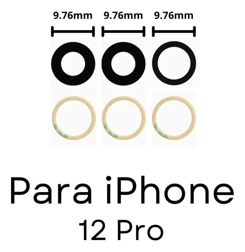 Vidro Da Câmera Lente Traseira Para Apple Iphone 12 Pro