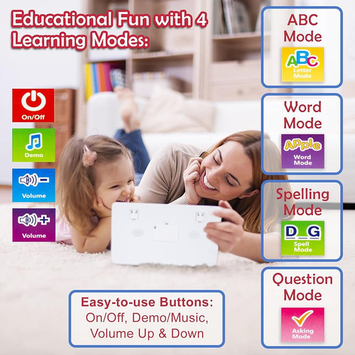 Tableta Interactiva De Aprendizaje Para Niños - Abc Y 123