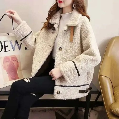 Chaqueta Sherpa Cálida Para Mujer, Abrigos De Invierno De Ma