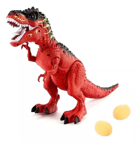 Boneco dino Tiranossauro Rex com controle infravermelho – DM Toys