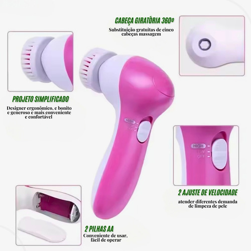 Aparelho Esfoliação Facial Massageador Orbital Limpeza Pele