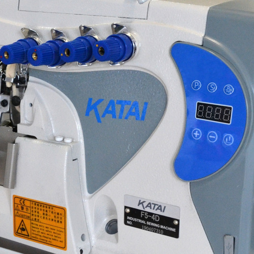 Imagen 2 de 2 de Overlock Industrial 4 Hilos 110v Con Motor Servo F5-4d Katai