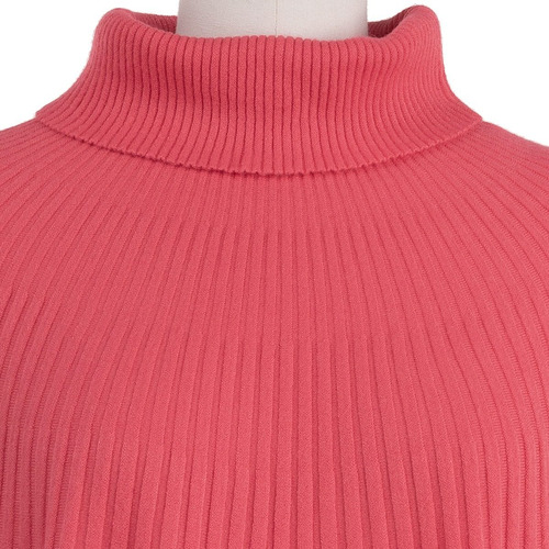 Imagen 5 de 8 de Poncho Capa Cuello Alto Plisado Mangas Boho Chic Stretch.