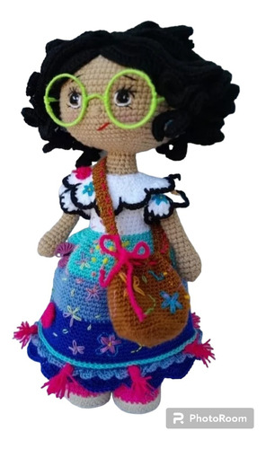 Muñeca Mirabel De Encanto Tejida En La Tecnica De Amigurumi