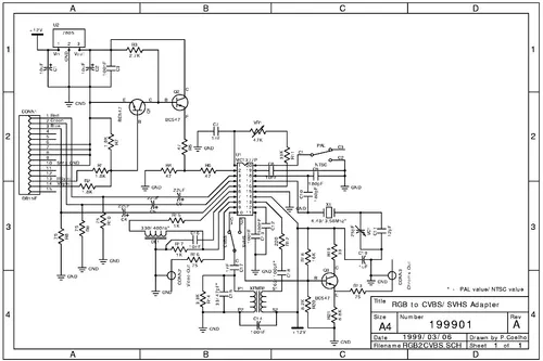 Mc1377 Colot Tv Rgb To Pal / Ntsc Encoder