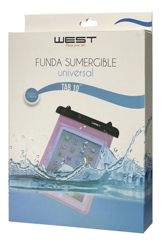 Imagen 4 de 4 de Funda Sumergible Waterproof Para Tablet 10 iPad Universal