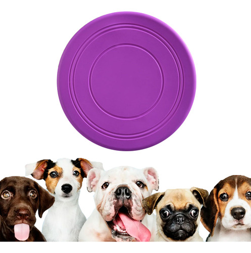 Juguete Frisbee Silicona Flexible Perro Resistente 1 Pieza