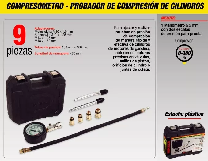 Tercera imagen para búsqueda de medidor de compresion de motores