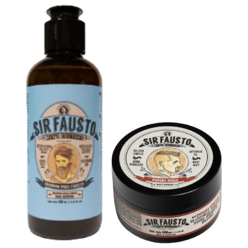 Sir Fausto Kit Shampoo Para Cabello + Pomada Opaca 