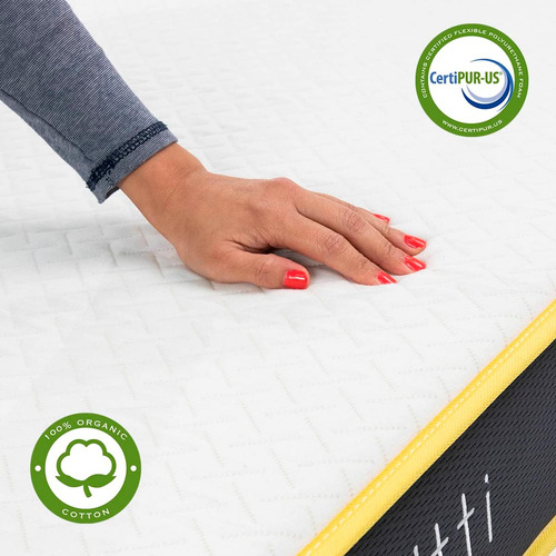 Colchón Individual Voltti Basic Nano Memory Foam | 16 Cm | Ergonomico | Disminuye Puntos De Presión | Certificado Certipur-us