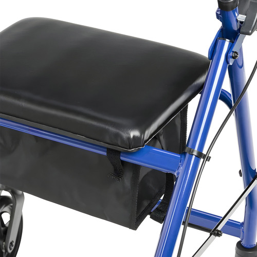 Andador Burrito Ortopedico Con Freno Manual, Asiento Central, 4 Ruedas Plegable | Ideal Para Personas Con Movilidad Reducida O Adultos Mayores, Mejora La Actividad Y Disminuye El Riesgo De Caídas