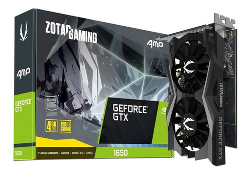 Imagen 1 de 6 de Tarjeta De Video Nvidia Geforce Gtx 1650 Zotac Amp 4gb