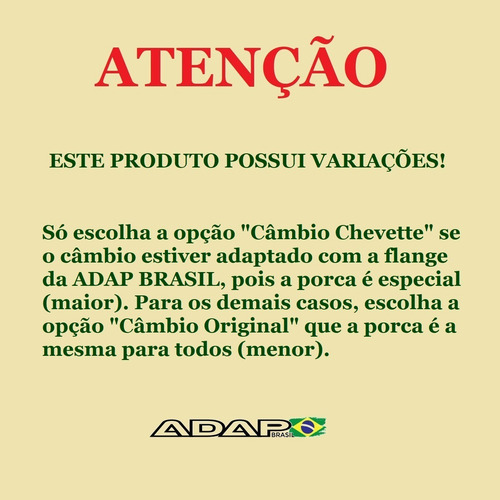 Prolongador Eixo Original Na Reduzida Willys Com Câmbio Chevette