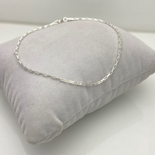 Pulseira Com Elos Retangulares Em Prata 925 - 19,8cm