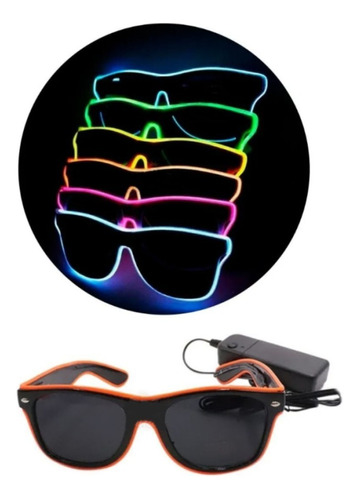 10 Lentes Luminosos Risky Neon Con Control, Varios Colores