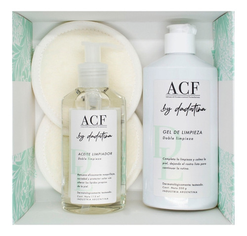 Acf Dadatina Kit Regalo Limpieza Facial Vegano Aceite + Gel 