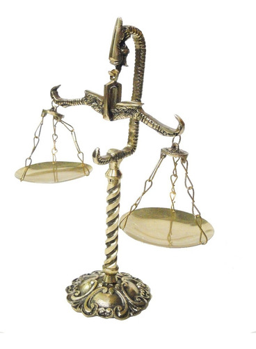 Balança Cobra Bronze Decoração Presente Justiça Direito