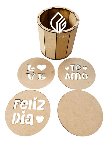 10 Cajas Redondas Mdf  Para Regalo-decoración-dulceros 15cm 