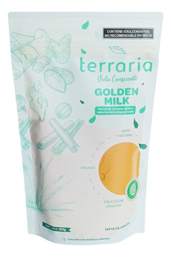 Té Golden Milk 150g - Terraria, Sabor Exótico Y Saludable
