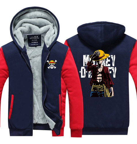 2025 Sudadera Con Capucha De Polar One Piece Monkey D. Luffy