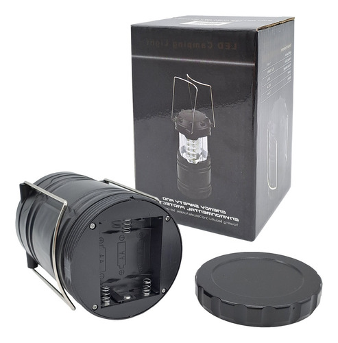 Farol Led Portátil Pila Camping Pesca Luz Emergencia Hsk Color Plateado