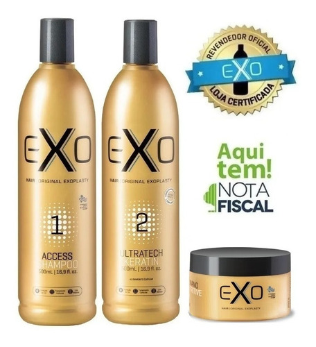 Progressiva Exoplastia Capilar Exo Hair 2 X 500ml + Máscara