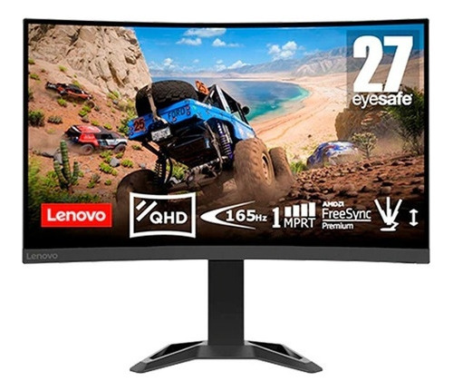 Monitor Lenovo G27qc-30 Wqhd 1ms - 165hz 2560 X 1440 Freesyn Color Negro