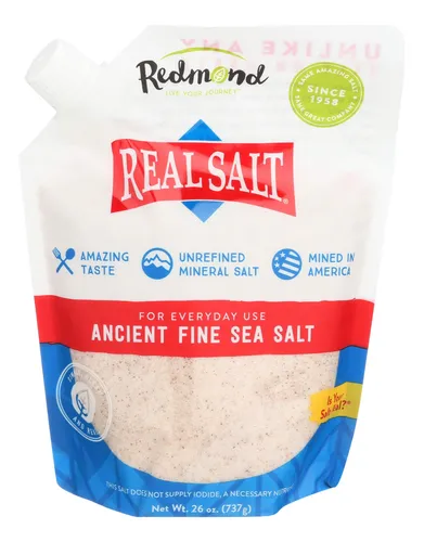 Sal Marina Fina Antigua Redmond Real Salt 737 Gramos Mineral