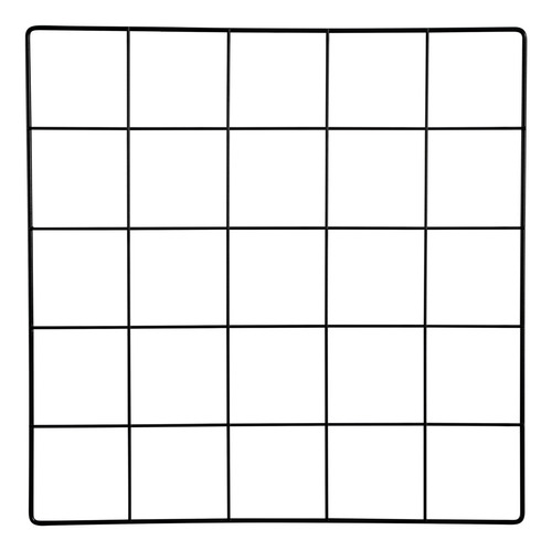 Tela Aramada Floreira Horta Parede 40x40cm - Preta Reforcada