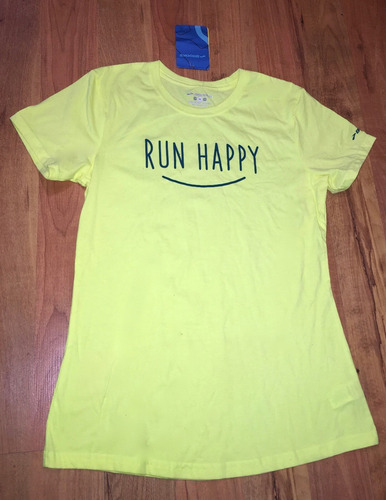 Padrisima Blusa Brooks Run Happy Neon M Original!!