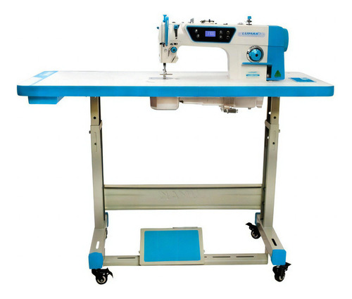 Máquina Costura Reta, Lumak, Direc Drive- Top- Cor Azul 220V