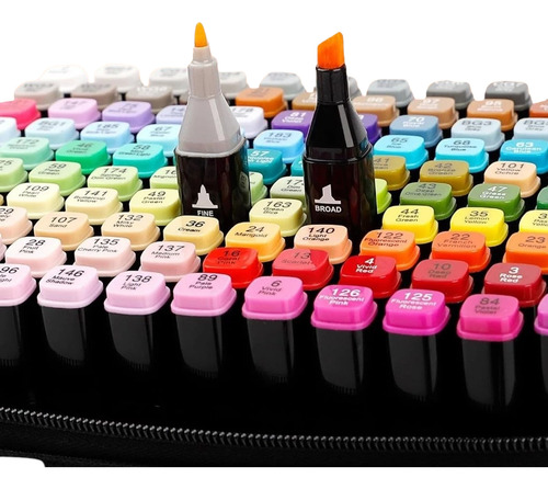Kit Canetinha Touch 120 Cores + Livro De Colorir Capa Dura