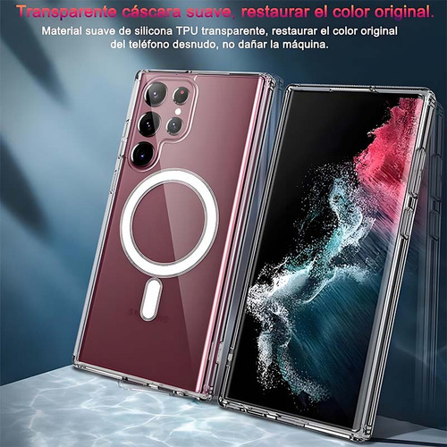 Funda Case Para Samsung S22 S22+ S23 S23+ S23fe S24 S24+ S24fe S24ultra S25 S25+ S25ultra Magsafe+inalámbrico Cargador+mica Pantalla