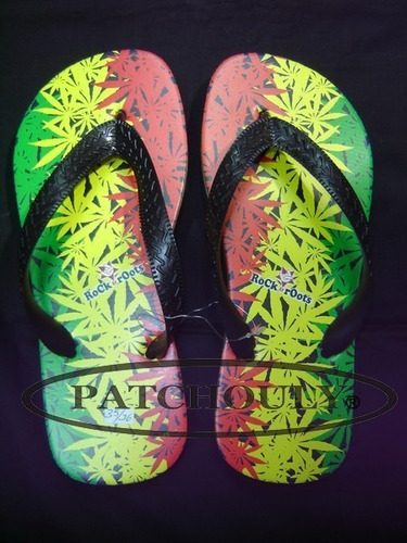 Imagen 2 de 3 de Ojotas Sandalias Rasta Reggae Jamaica Rock&roots 35/36 37/38