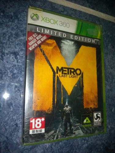 Xbox 360 Juego Metro Last Light Limited Edition Importado